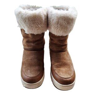 Koolaburra By UGG Womens Brown Suede & Faux Shearling Winter Boots Size 8 Side Z